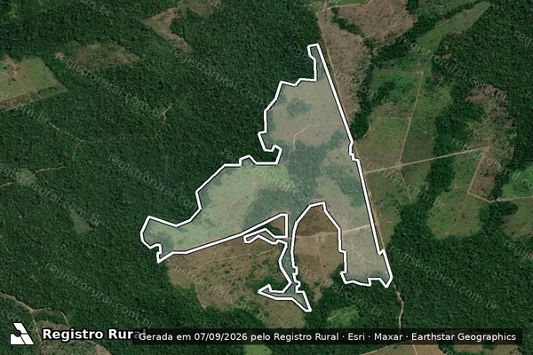 Imagem de satélite de Infração Ambiental em Itaituba - PA