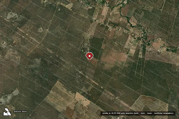 Imagem de satélite de Infração da Flora em Bom Jesus da Lapa - BA (marcador da localização)