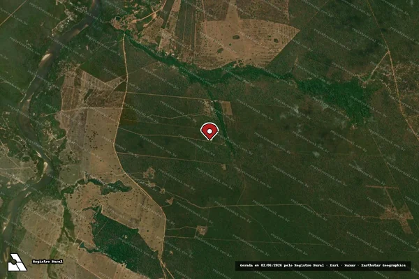 Imagem de satélite de Infração Ambiental em Bom Jardim de Goiás - GO (marcador da localização)