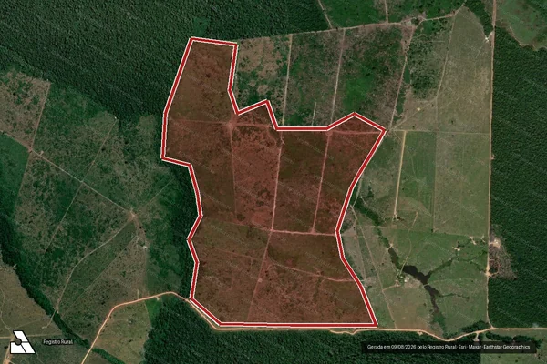 Imagem de satélite de Infração da Flora em Porto Velho - RO