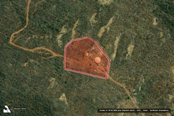 Imagem de satélite — Embargo IBAMA — Infração Ambiental — Iracema/CE