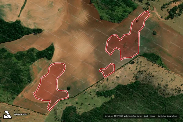Imagem de satélite de Infração da Flora em Bodoquena - MS