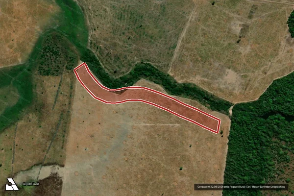 Imagem de satélite — Embargo IBAMA — Infração da Flora - Lagoa da Confusão/TO