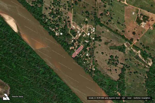 Imagem de satélite de Infração da Flora em Araguaiana - MT