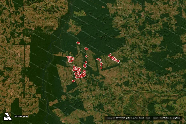 Imagem de satélite de Infração Ambiental em Nova Bandeirantes - MT