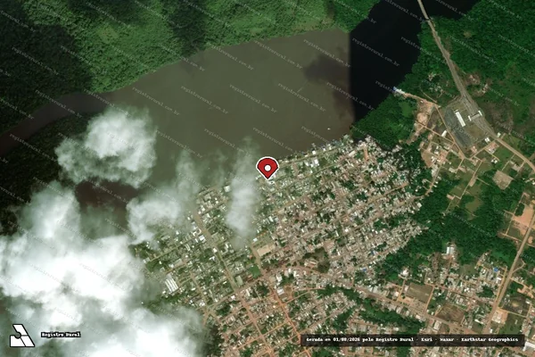 Imagem de satélite de Infração da Flora em Oiapoque - AP (marcador da localização)