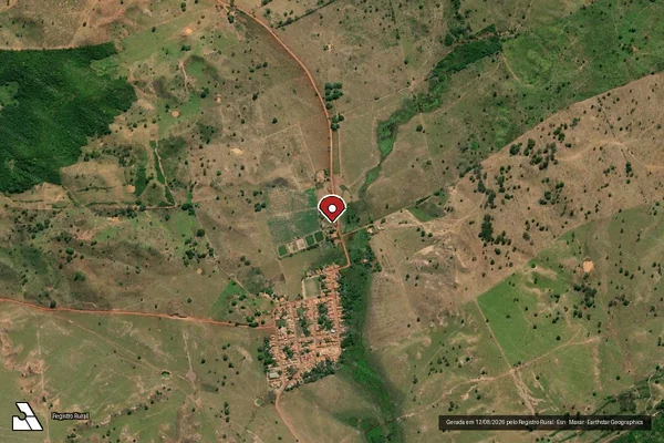 Imagem de satélite de Infração Ambiental em Cidelândia - MA (marcador da localização)