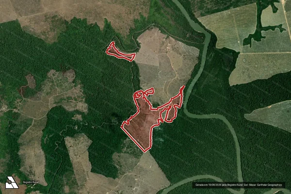 Imagem de satélite de Infração da Flora em Goianésia do Pará - PA