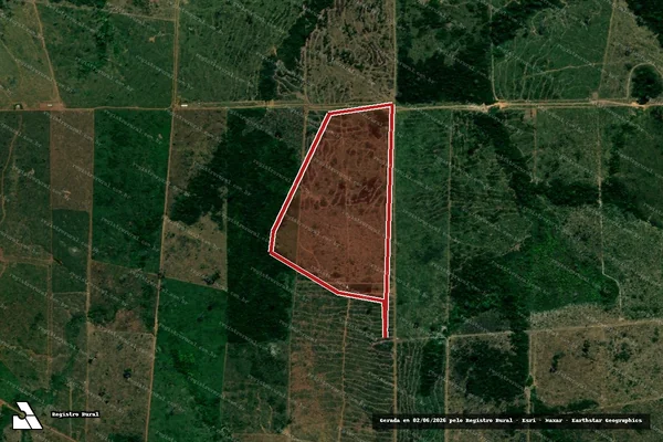 Imagem de satélite de Infração da Flora em Colniza - MT