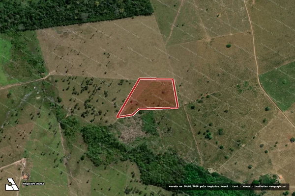 Imagem de satélite — Embargo IBAMA — Infração da Flora - Bom Jesus do Tocantins/PA