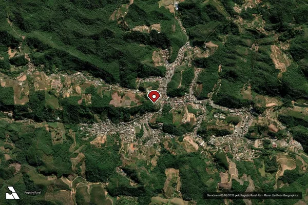 Imagem de satélite — Embargo IBAMA — Infração Ambiental - Santa Teresa/ES