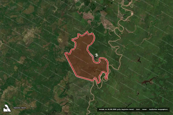 Imagem de satélite de Infração Ambiental em Poconé - MT