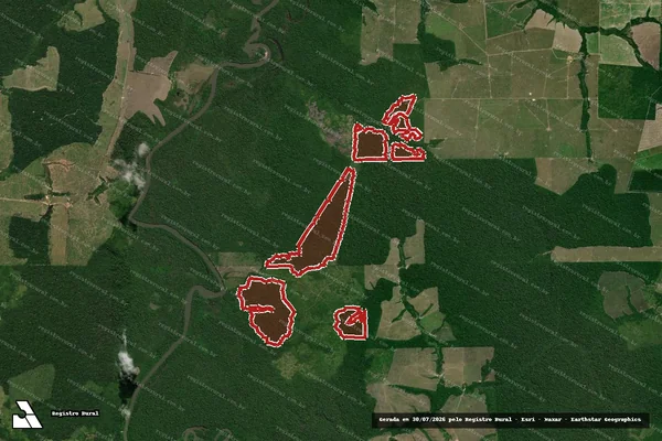Imagem de satélite de Infração da Flora em Moju - PA