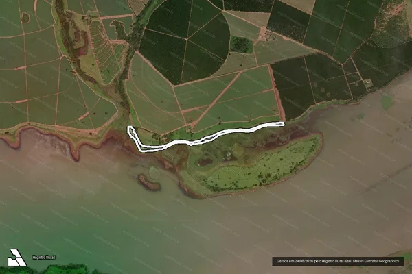 Imagem de satélite de Infração da Flora em Planura - MG