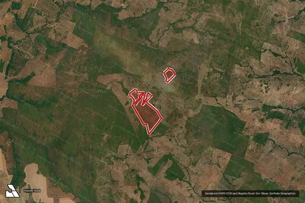 Imagem de satélite — Embargo IBAMA — Infração da Flora — Araguaçu/TO