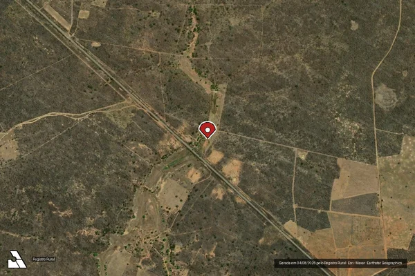 Imagem de satélite de Infração da Flora em Lagoa Grande - PE (marcador da localização)