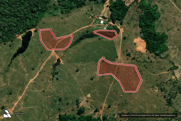 Imagem de satélite de Infração da Flora em Acrelândia - AC