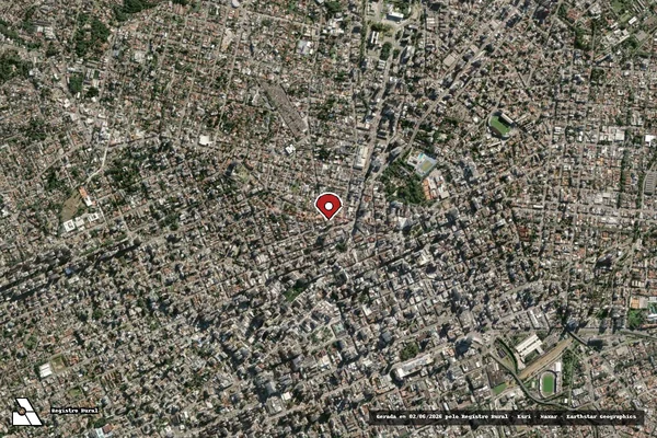 Imagem de satélite de Infração Ambiental em Curitiba - PR (marcador da localização)