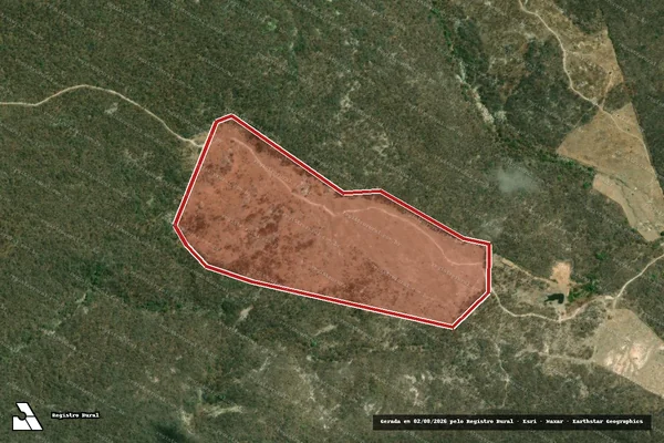 Imagem de satélite — Embargo IBAMA — Infração da Flora — Saboeiro/CE