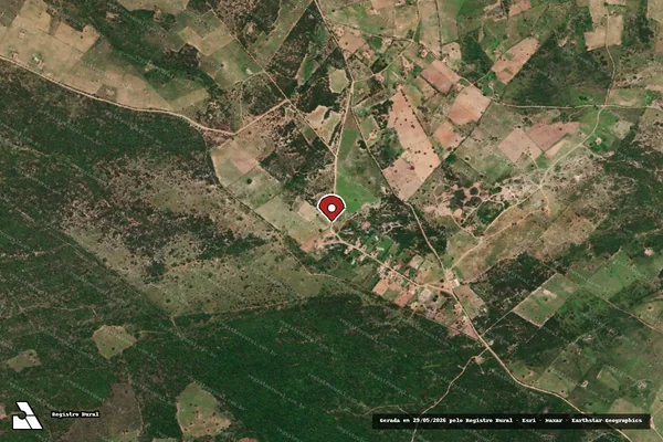 Imagem de satélite — Embargo IBAMA — Infração Ambiental — Algodão de Jandaíra/PB