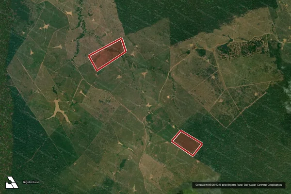 Imagem de satélite de Infração da Flora em Boca do Acre - AM