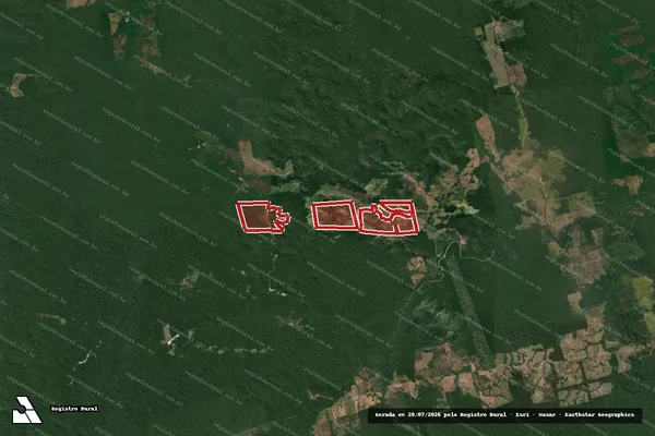 Imagem de satélite de Infração Ambiental em Novo Progresso - PA