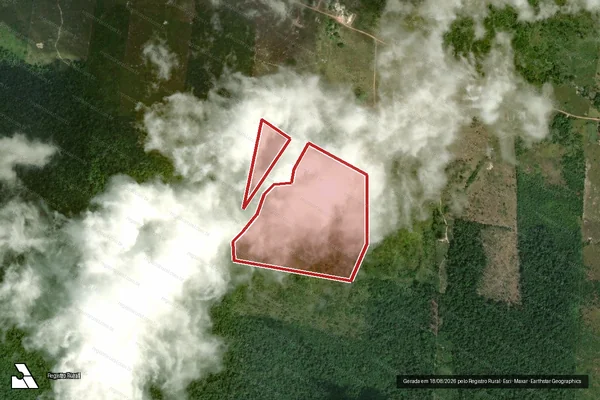 Imagem de satélite de Infração Ambiental em Caracaraí - RR