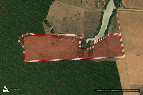 Imagem de satélite de Infração Ambiental em Vila Rica - MT