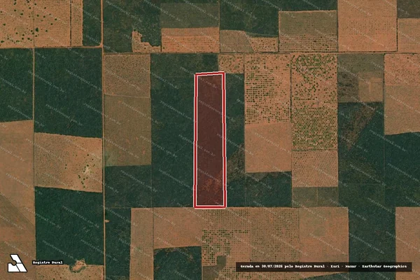 Imagem de satélite de Infração da Flora em Carnaubais - RN