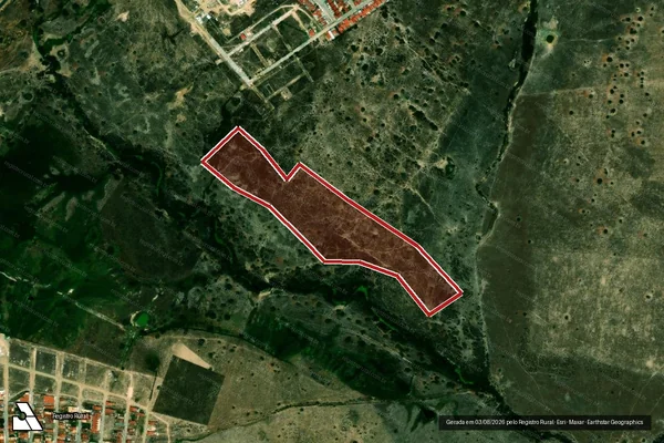 Imagem de satélite — Embargo IBAMA — Infração da Flora — Tobias Barreto/SE