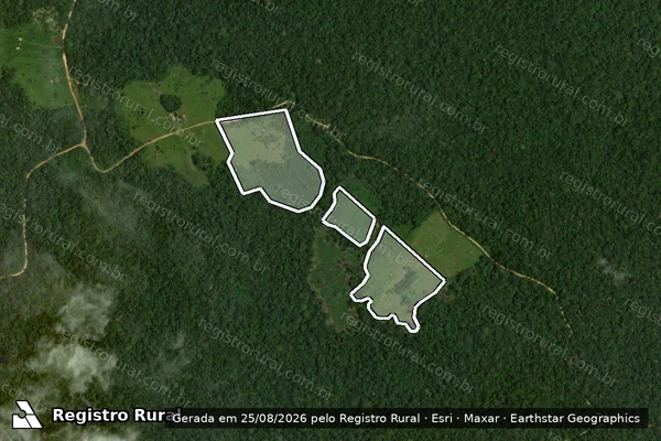 Imagem de satélite de Infração da Flora em Xapuri - AC