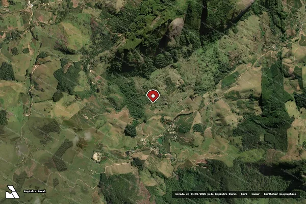 Imagem de satélite de Infração Ambiental em Cachoeiro de Itapemirim - ES (marcador da localização)