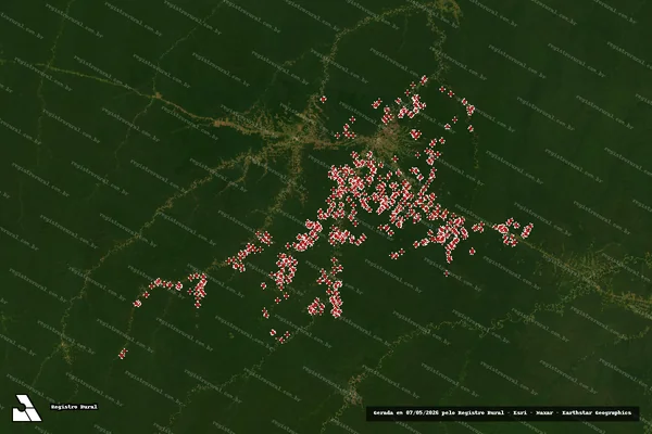 Imagem de satélite de Infração Ambiental em Feijó - AC