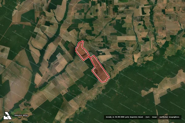 Imagem de satélite de Infração da Flora em Cabixi - RO