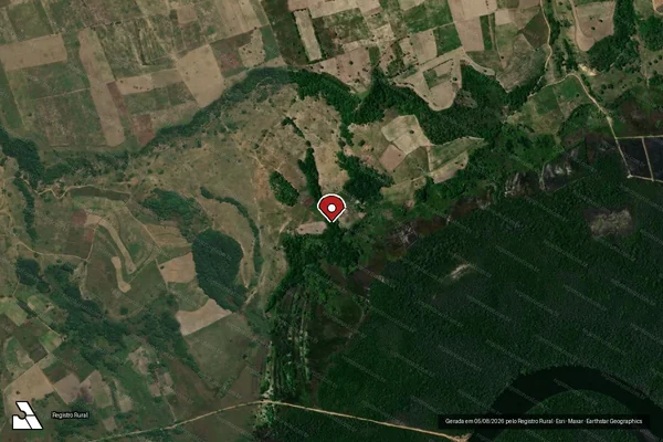 Imagem de satélite — Embargo IBAMA — Infração da Flora - Rio Tinto/PB