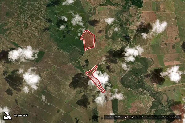 Imagem de satélite de Infração da Flora em Cocalinho - MT