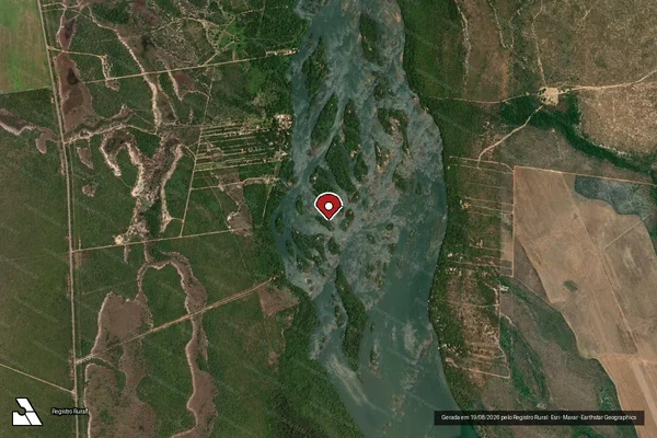 Imagem de satélite — Embargo IBAMA — Infração Ambiental - Peixe/TO
