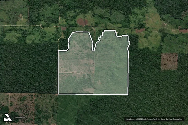 Imagem de satélite de Infração da Flora em Lábrea - AM