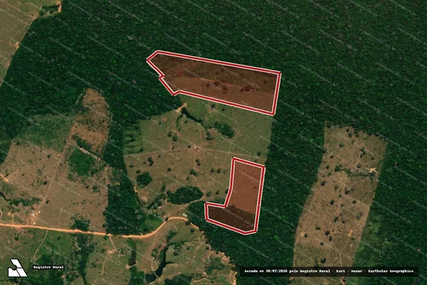 Imagem de satélite — Embargo IBAMA — Infração da Flora — Porto Acre/AC