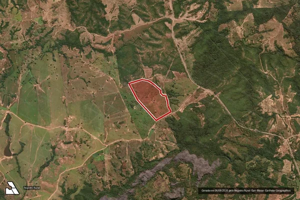 Imagem de satélite de Infração Ambiental em Taguatinga - TO