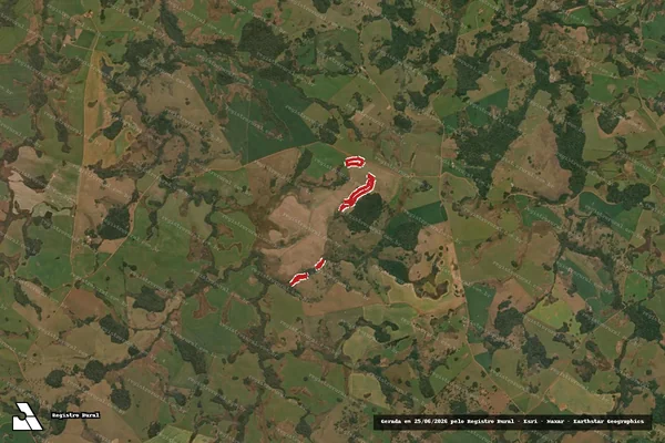 Imagem de satélite — Embargo IBAMA — Infração da Flora — Pinhal da Serra/RS