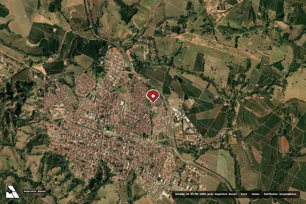 Imagem de satélite de Infração da Fauna em Monte Santo de Minas - MG (marcador da localização)