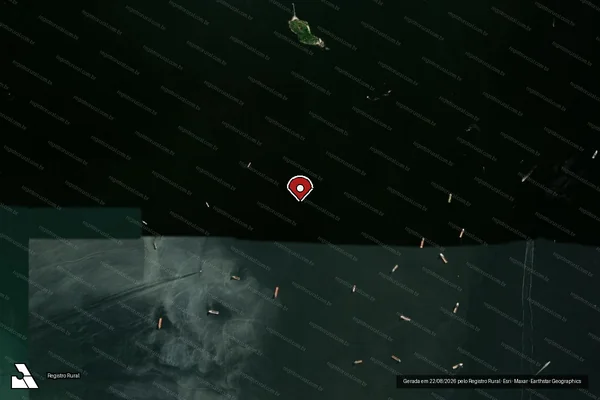 Imagem de satélite de Infração Ambiental em Rio de Janeiro - RJ (marcador da localização)
