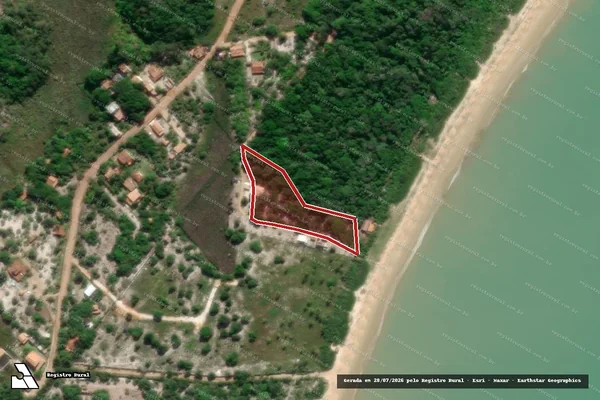 Imagem de satélite — Embargo IBAMA — Infração da Flora — Prado/BA