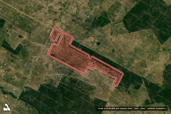 Imagem de satélite — Embargo IBAMA — Infração da Flora — Água Azul do Norte/PA
