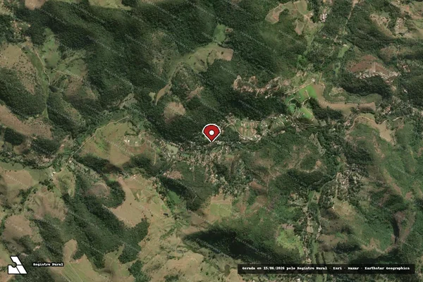 Imagem de satélite de Infração da Fauna em Petrópolis - RJ (marcador da localização)