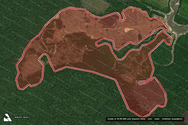 Imagem de satélite de Infração Ambiental em Autazes - AM