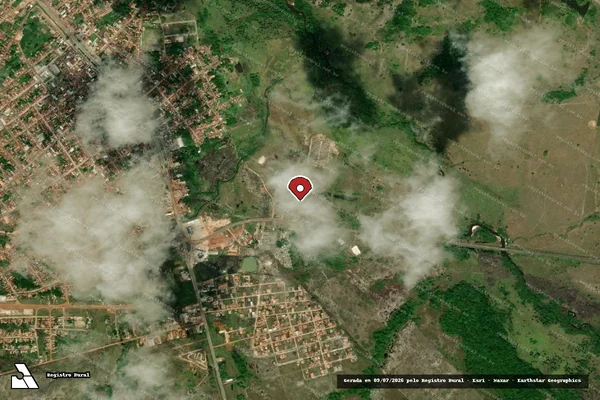 Imagem de satélite de Infração Ambiental em Governador Nunes Freire - MA (marcador da localização)