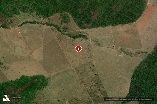 Imagem de satélite — Embargo IBAMA — Infração Ambiental - Matupá/MT