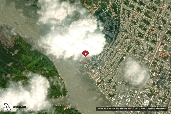 Imagem de satélite — Embargo IBAMA — Infração Ambiental - Breves/PA